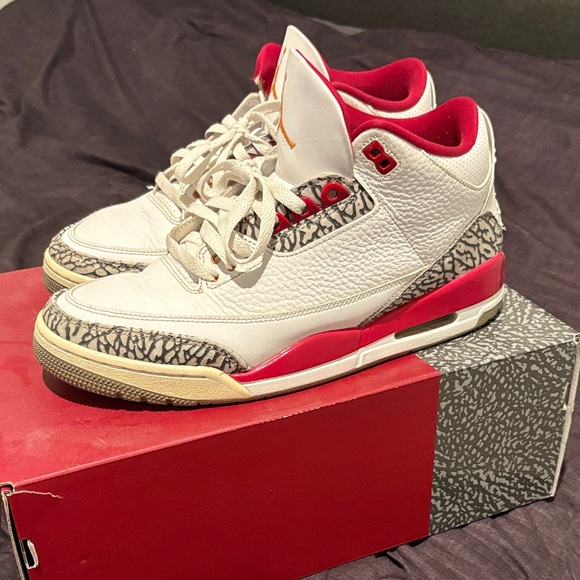 Jordan White and Red Sneakers